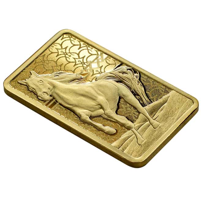 5 gram PAMP Suisse Arabian Horse Gold Bar