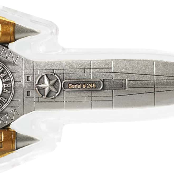 2024 Chad 2 oz Silver Fighter Jet Gilded Shaped Coin .999 Fine
