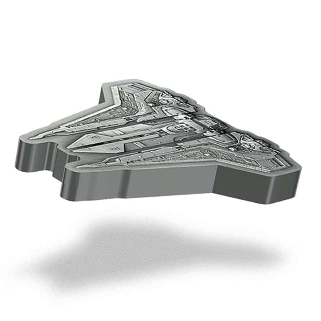 2023 Niue 3 oz Star Wars Mandalorian Bo-Katan's Gauntlet Starfighter Silver Coin