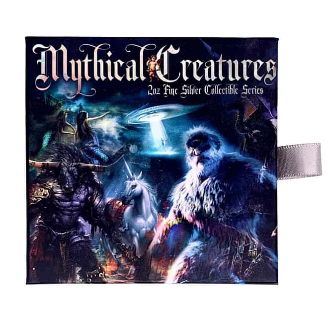 2023 Chad 2 oz Silver Dragon and Cyclops - Mythical Creatures Series Antiqued High Relief Coin (w/Box)