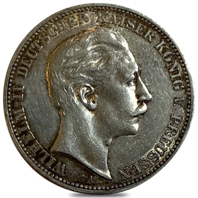 German States Prussia 3 Mark Silver Coin Avg Circ (Random Year)