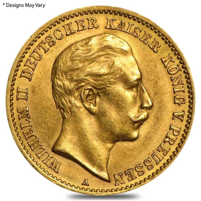 Germany Prussia 10 Marks Gold Coin (1872-1913, Random Year)