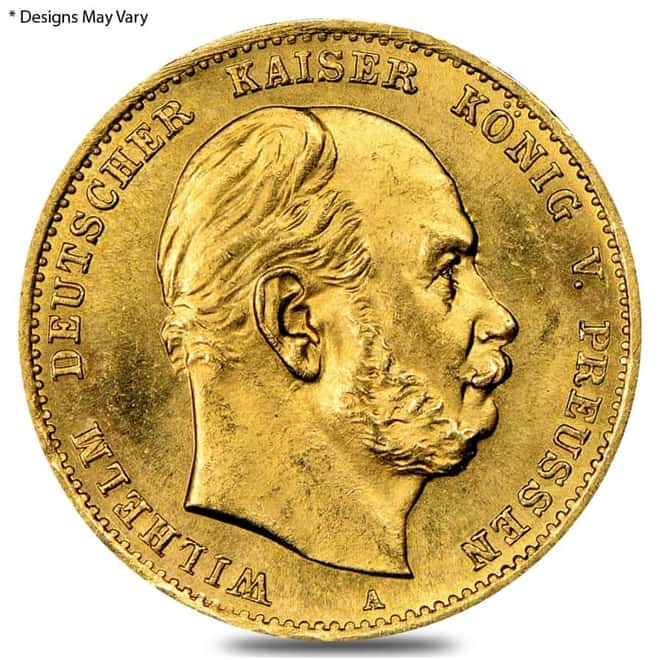 Germany Prussia 10 Marks Gold Coin (1872-1913, Random Year)