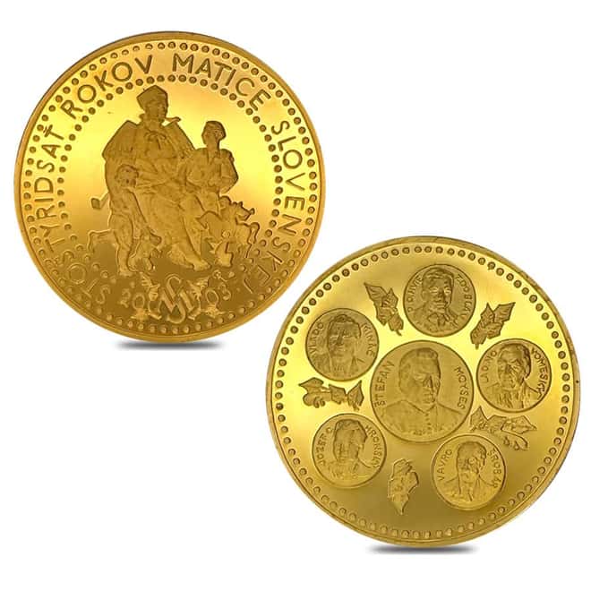 2003 Slovakia 140th Ann. of Matica Slovak Gold/Silver 2-Medal Set