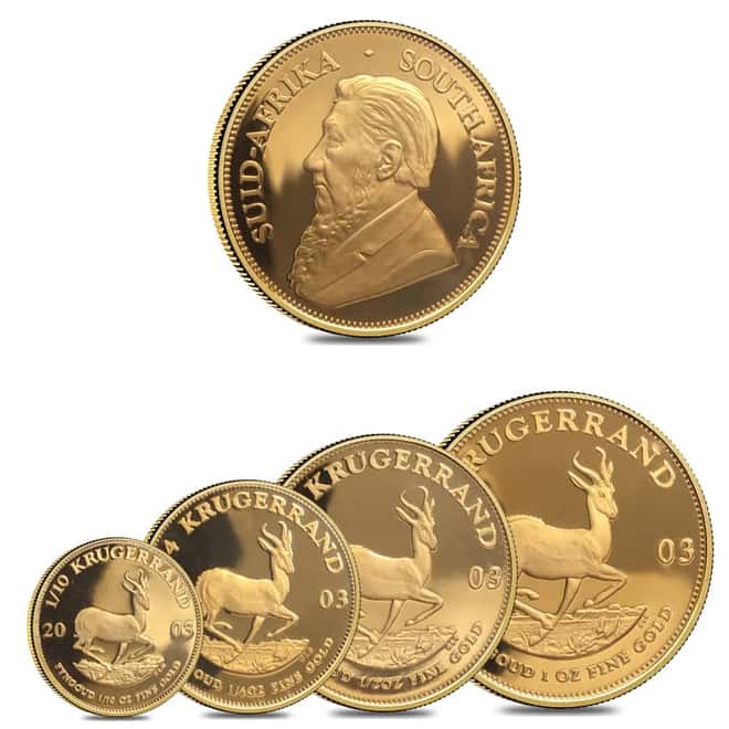 2003 South African Krugerrand Tiffany Diamond Commem 5-Coin Proof Set (w/Box & COA)