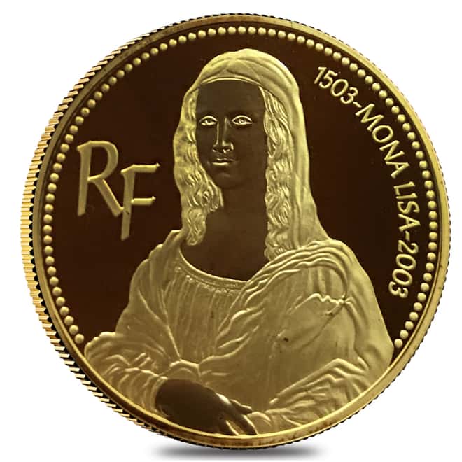 2003 France Gold 20 Euro & Silver 1.5 Euro Mona Lisa Proof 2-Coin Set (w/Box & COA)