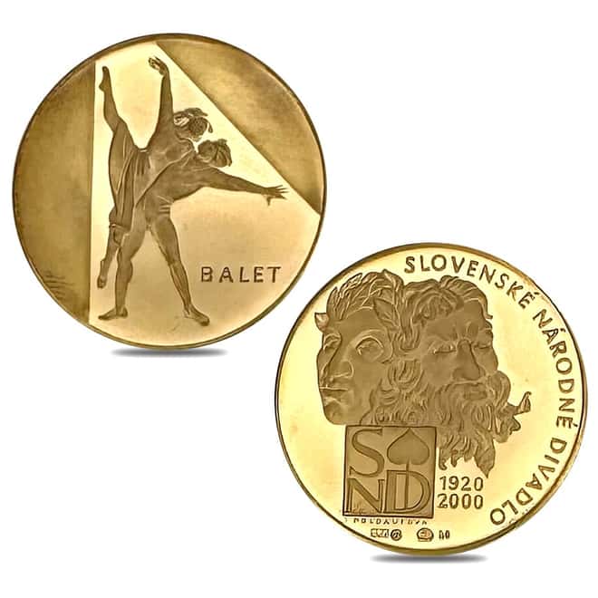 Slovakia Proof Gold/Silver 80th Ann. Slovak National Theater 4-Medal Set