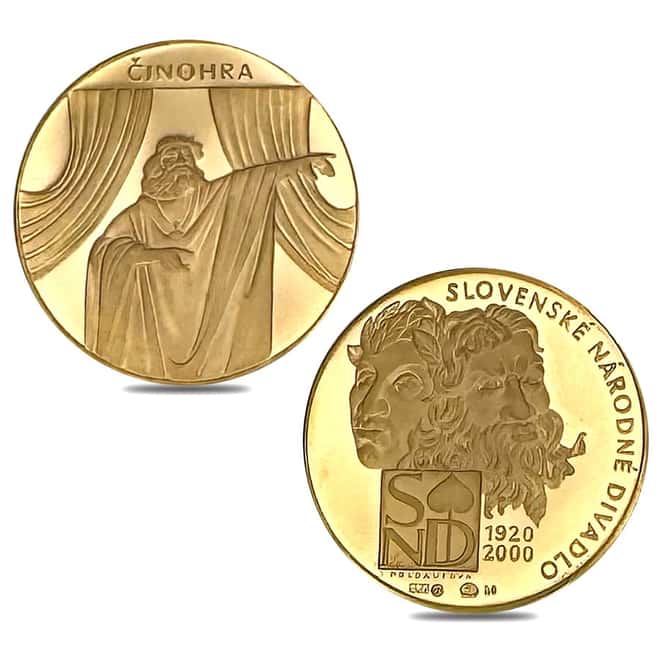 Slovakia Proof Gold/Silver 80th Ann. Slovak National Theater 4-Medal Set