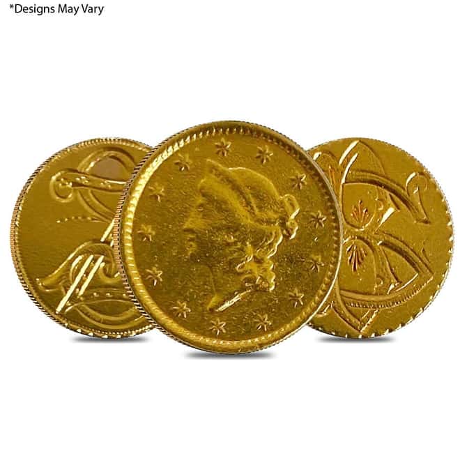 Gold Love Token $1 Liberty Head Type 1 - Ex Jewelry (No Date)