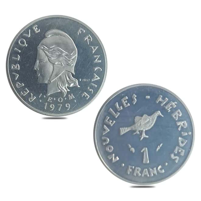 1974-1979 French Colonial Piedfort New Hebrides Silver 7-Coin Set (w/Box & COA)