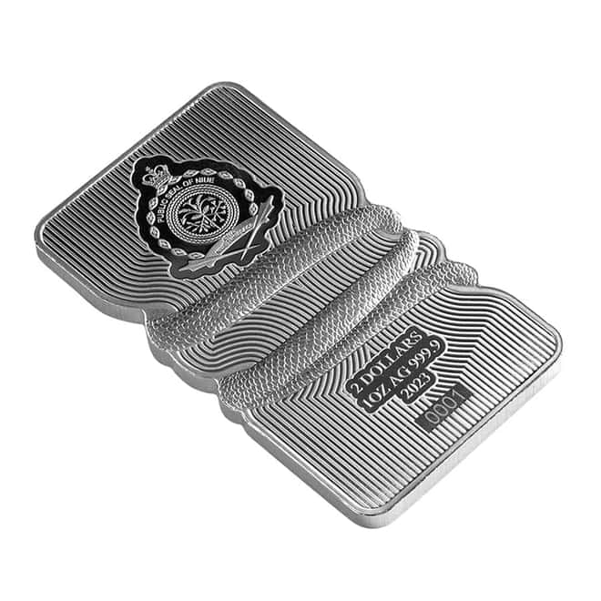 2023 1 oz PAMP Suisse Nature's Grip Sunbeam Snake Silver Coin Bar