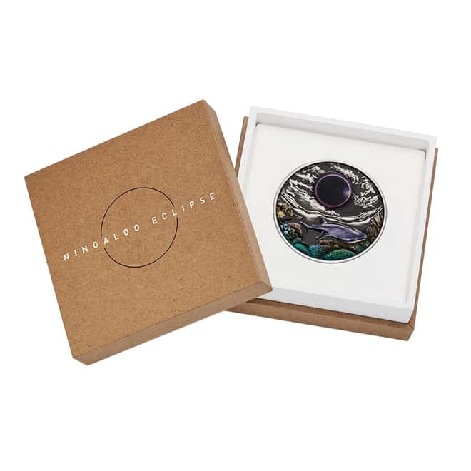 2023 2 oz Ningaloo Eclipse Colorized Silver Coin Perth Mint