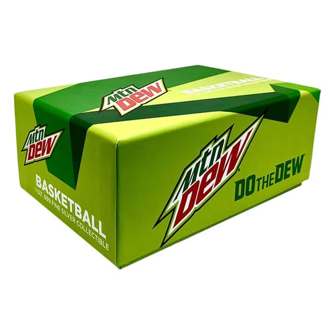 2023 Chad 1 oz Silver Mountain Dew Basketball Spherical Coin .999 Fine (w/Box)