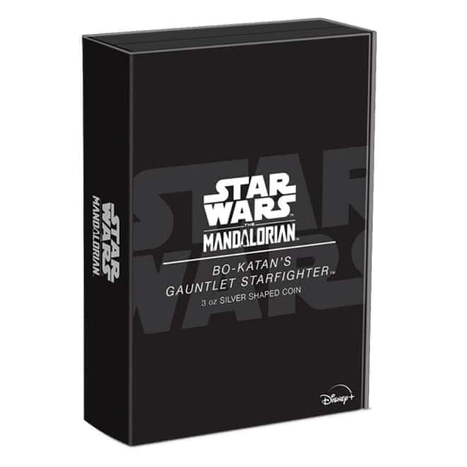 2023 Niue 3 oz Star Wars Mandalorian Bo-Katan's Gauntlet Starfighter Silver Coin