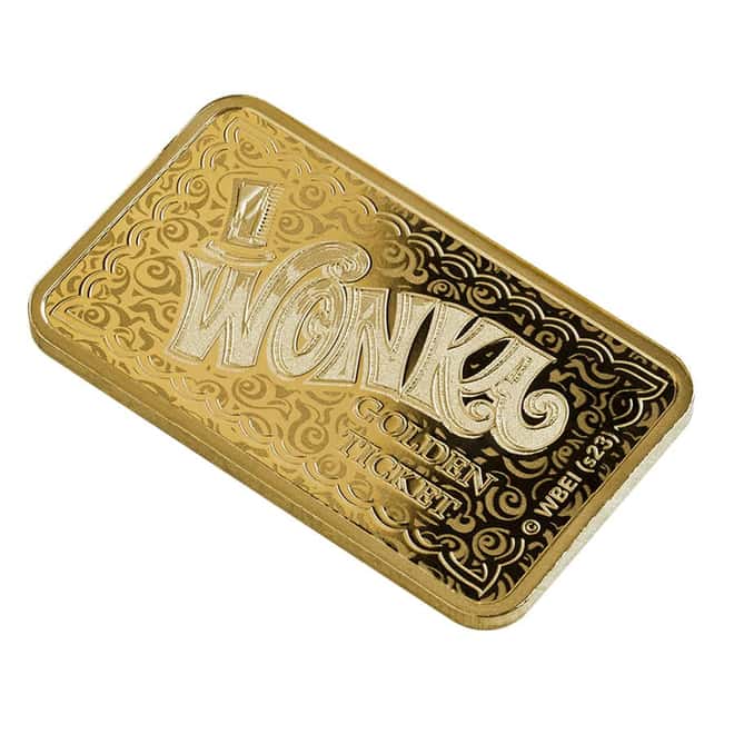 2023 5 gram PAMP Suisse Willy Wonka Golden Ticket Gold Bar