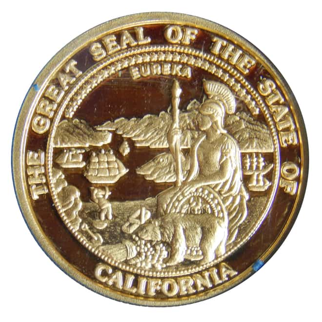 1990 1.85 oz California Gold Proof Set w/Box & COA