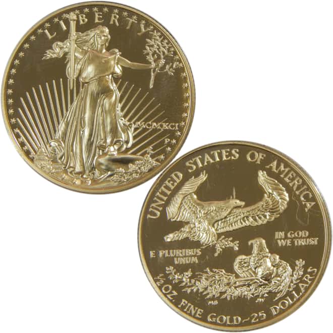 1991-W+P 1.85 oz American Gold Eagle Set (w/COA&BOX)
