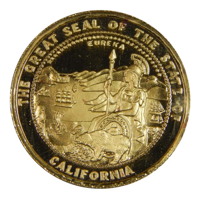 1984 The Great Seal of California Gold Round 3-pc Proof Set / w Box & COA