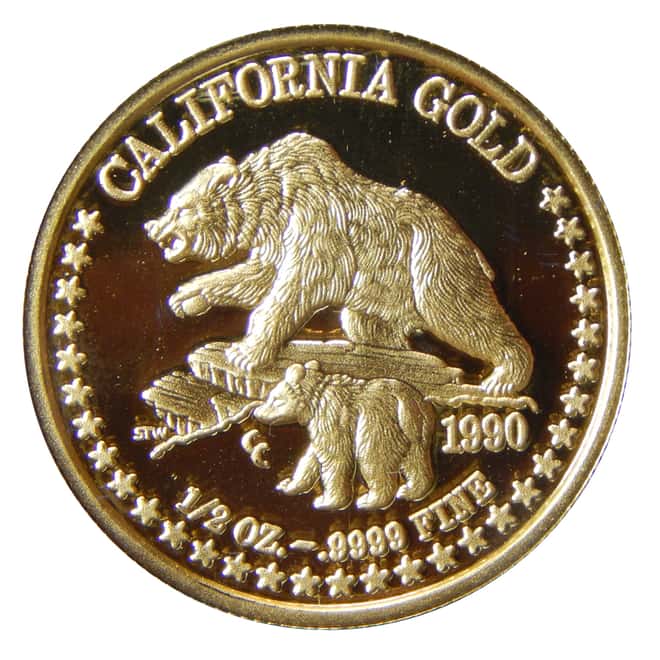 1990 1.85 oz California Gold Proof Set w/Box & COA
