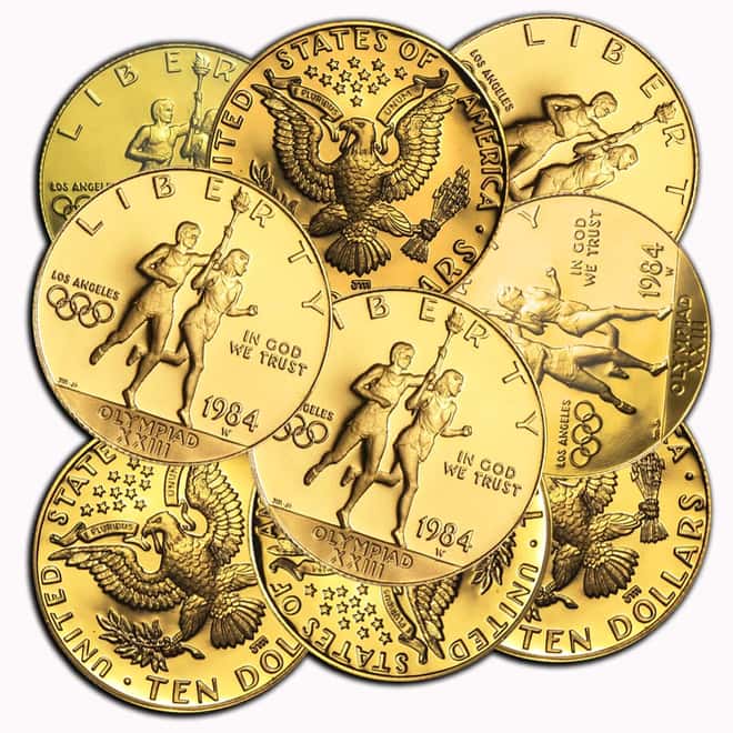 US Mint Gold $10 Commemorative Coins BU/Proof (Random Year)
