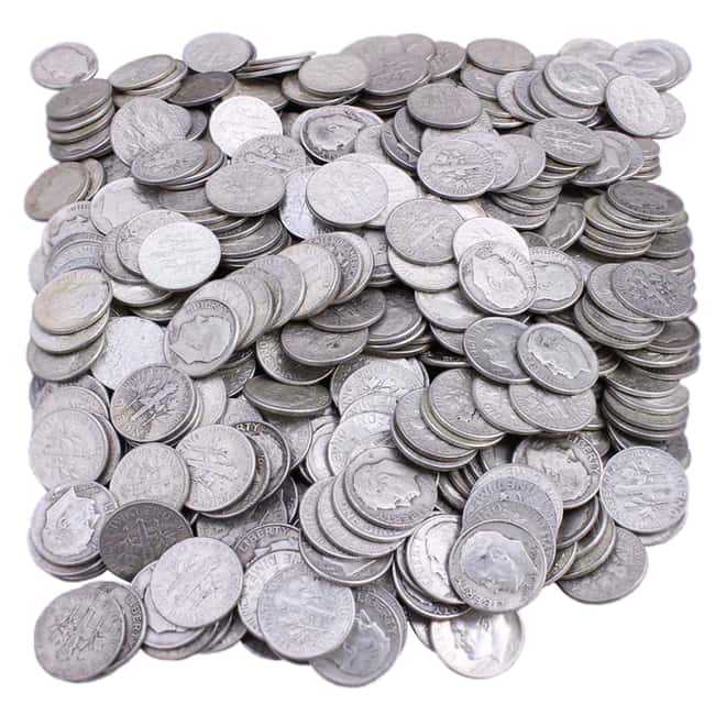 $50 Face Value Bag - 500 Coins - Roosevelt Dimes 90% Silver (Circulated)