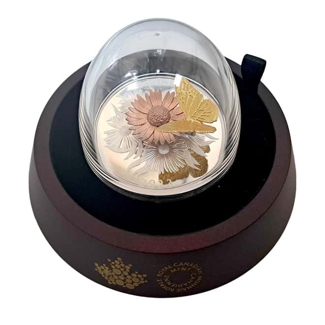 2023 Canada 5 oz The Monarch and The Bloom Silver Coin