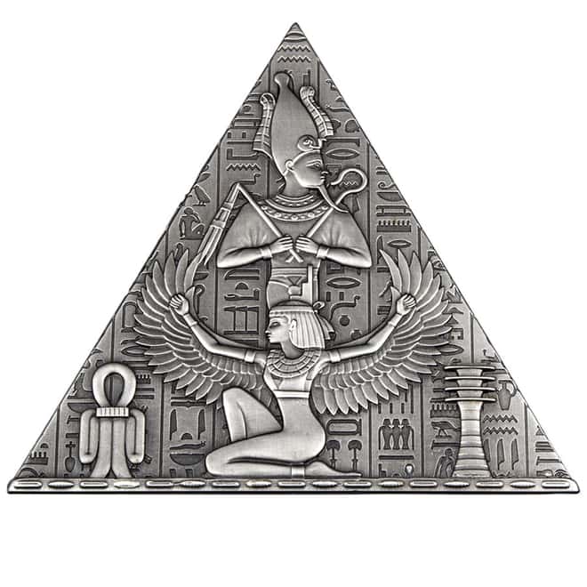 2023 Djibouti 1 kilo Silver Ancient Pyramid 3D Shaped Coin