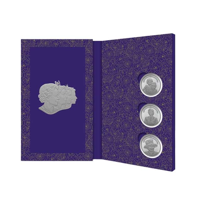 2022 Canada 3 oz Tribute To An Extraordinary Life Queen Elizabeth II Silver 3-Coin Set .9999 Fine (w/Box & COA)