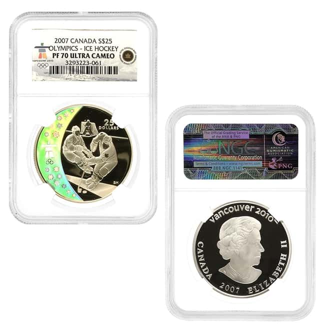 2007 Canada Silver Olympics Holographic 5-Coin Set NGC PF 70 UCAM