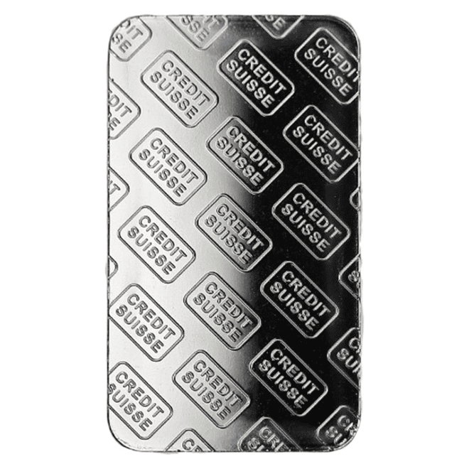 1 oz Credit Suisse Platinum Bar .9995 Fine (w/Assay)