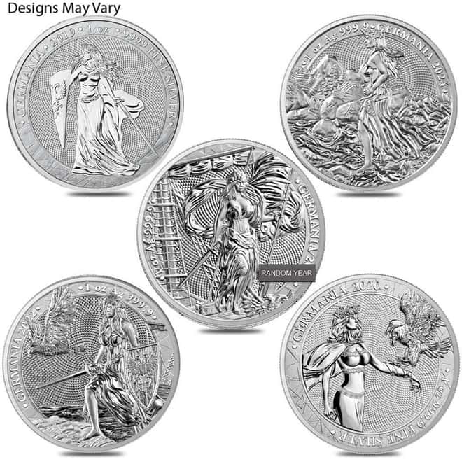 1 oz Germania Mint Silver Allegories (Random Year/Design)