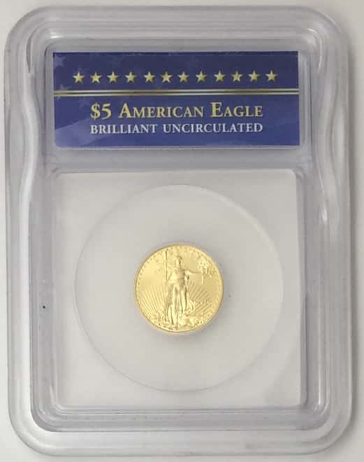 2010 $5 1/10 oz American Gold Eagle Brilliant Uncirculated Encapsulated