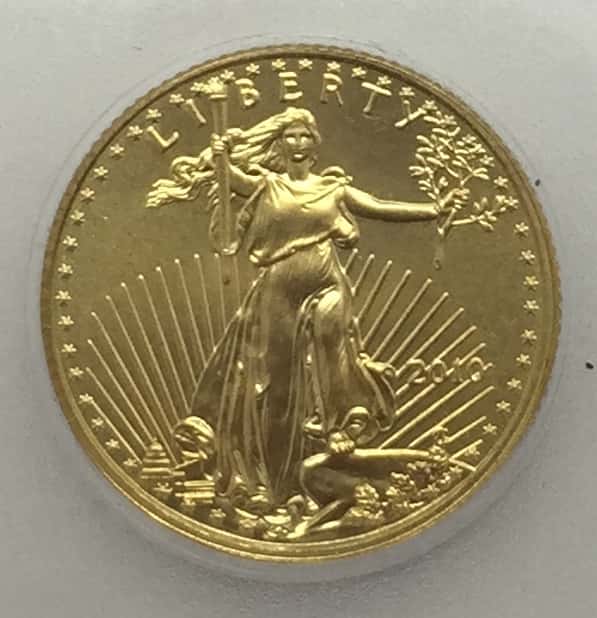 2010 $5 1/10 oz American Gold Eagle Brilliant Uncirculated Encapsulated