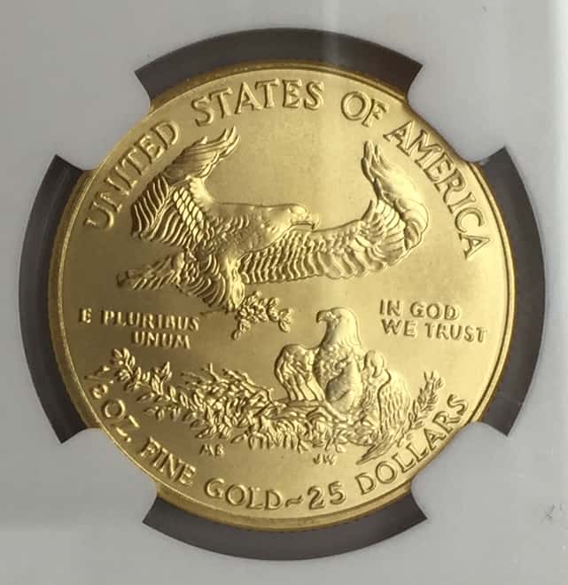 2011 1/2 oz $25 Gold American Eagle NGC MS 69 - Eagle 25th Anniversary (Early Releases)