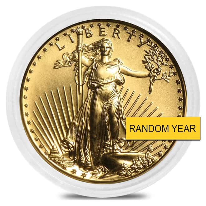 1/10 oz Burnished Gold American Eagle In Cap (Random Year)