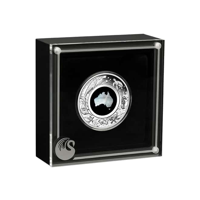 2021 1 oz Proof Silver Great Southern Land Mother of Pearl Coin Australian Perth Mint (w/Box & COA)