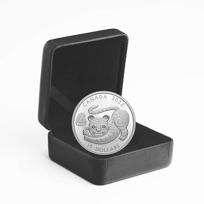 2022 Canada 1 oz Proof Silver Lunar Year of The Tiger RCM Coin .9999 Fine (w/Box & COA)