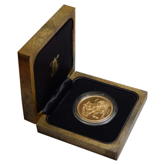 1985 Great Britain Queen Elizabeth II 5 Pound Gold Coin w/Box