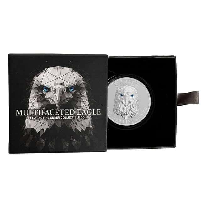 2024 Chad 1 oz Silver Multifaceted American Eagle Ultra High Relief Coin .999 Fine