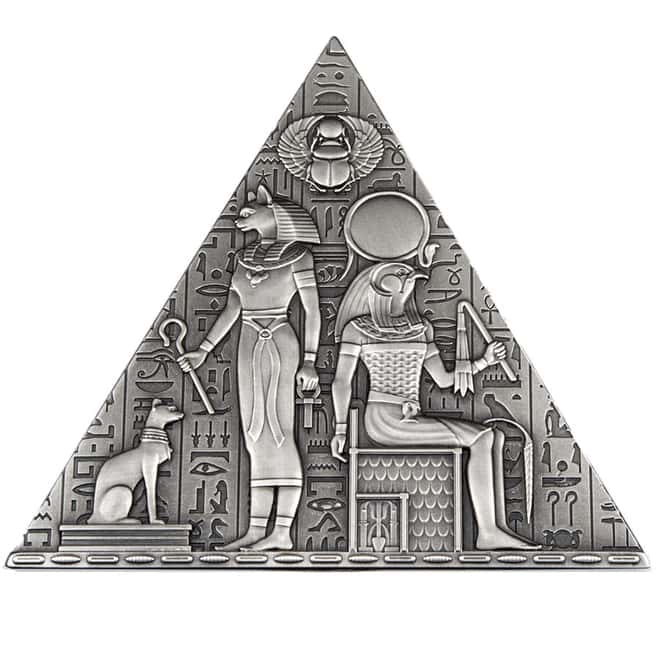 2023 Djibouti 1 kilo Silver Ancient Pyramid 3D Shaped Coin