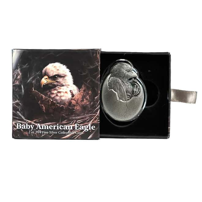 2024 Chad 2 oz Silver Baby American Eagle High Relief Coin .999 Fine