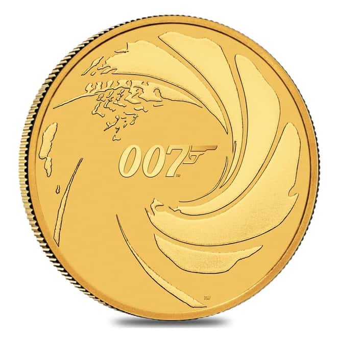 2020 1 oz Tuvalu James Bond 007 Gold Coin .9999 Fine Gold BU In Cap 