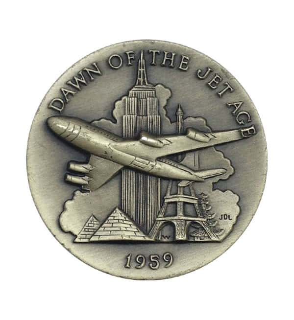 1959 Dawn of the Jet Age 1.140 oz of .925 Sterling Silver High Relief Medal
