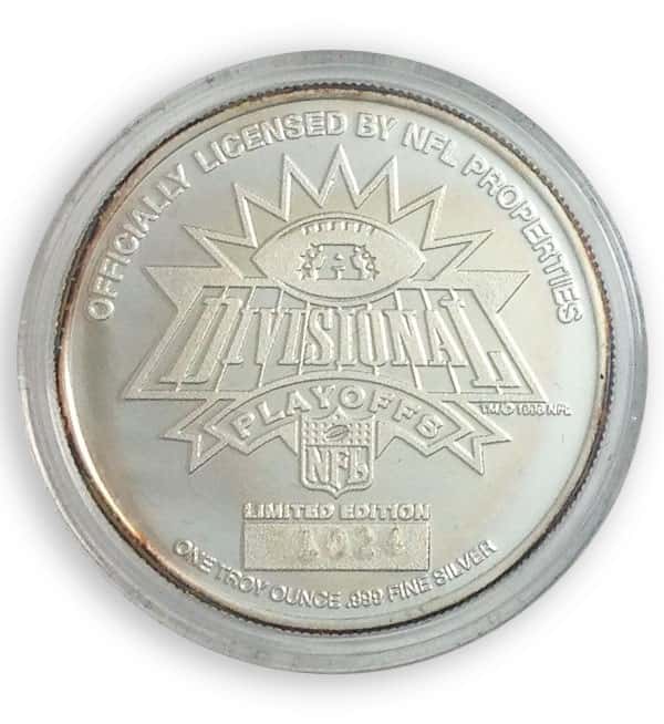 New York Jets 1998 1 oz .999 Fine Silver Limited Edition Commemorative Medallion W/Box & COA