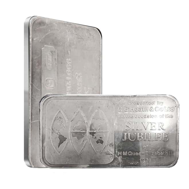 500 gram Johnson Matthey & Mallory Jubilee Commemorative Vintage Silver Bar .999 Fine