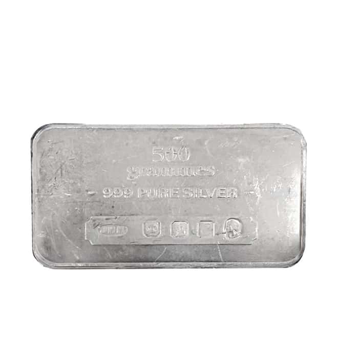 500 gram Johnson Matthey & Mallory Jubilee Commemorative Vintage Silver Bar .999 Fine