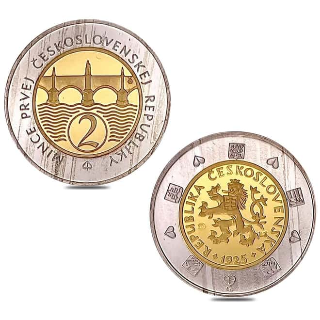 First Czechoslovakia Republic Gold/Silver Bimetallic 10-Coin Set