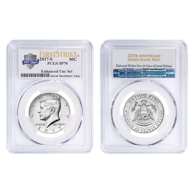 2017-S US Mint 225th Anniversary Enhanced Uncirculated 10-Coin Set PCGS SP 70 First Strike