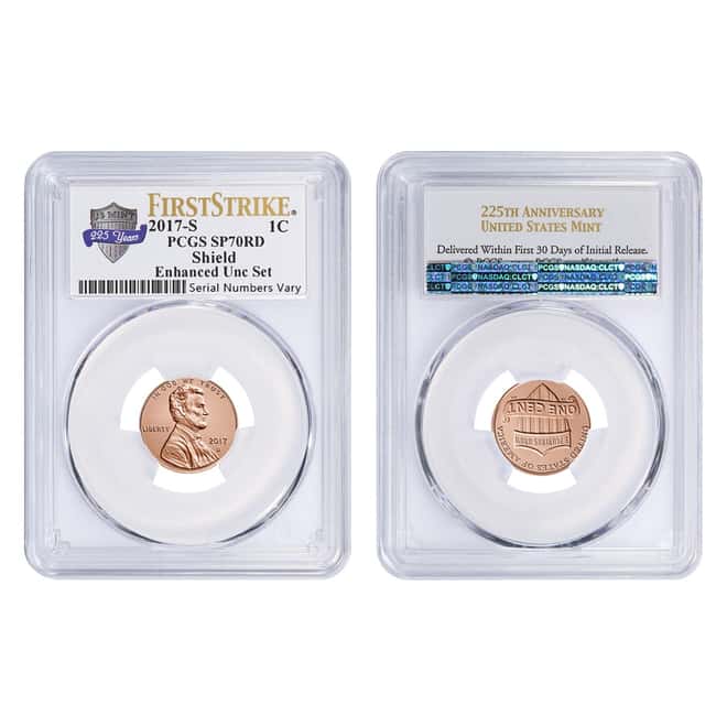 2017-S US Mint 225th Anniversary Enhanced Uncirculated 10-Coin Set PCGS SP 70 First Strike