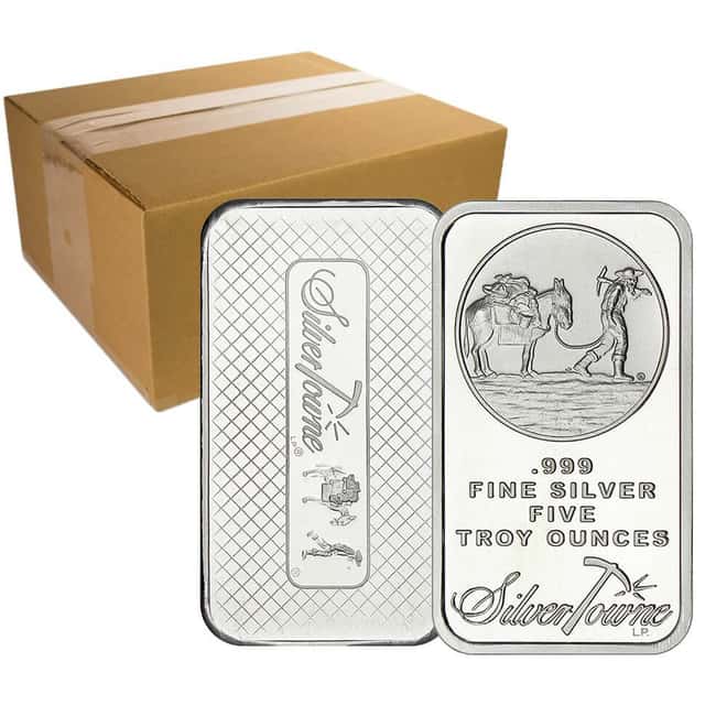 5 oz SilverTowne Prospector Silver Bar .999 Fine